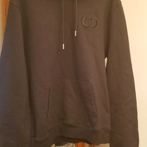 DIOR MENS HOODIE BLACK with Embroidered logo.